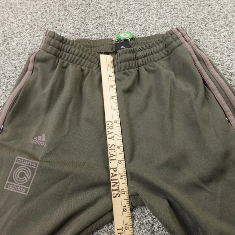 NEW Adidas Pants Mens S Green Calabasas Yeezy Track Drawstring Jogger Sweatpants